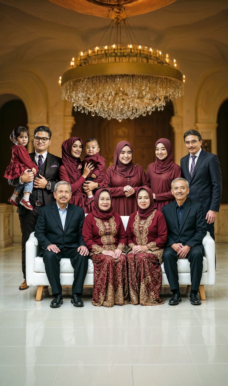Foto Keluarga Formal — Sebelum & Sesudah — portofolio Vydi Studio