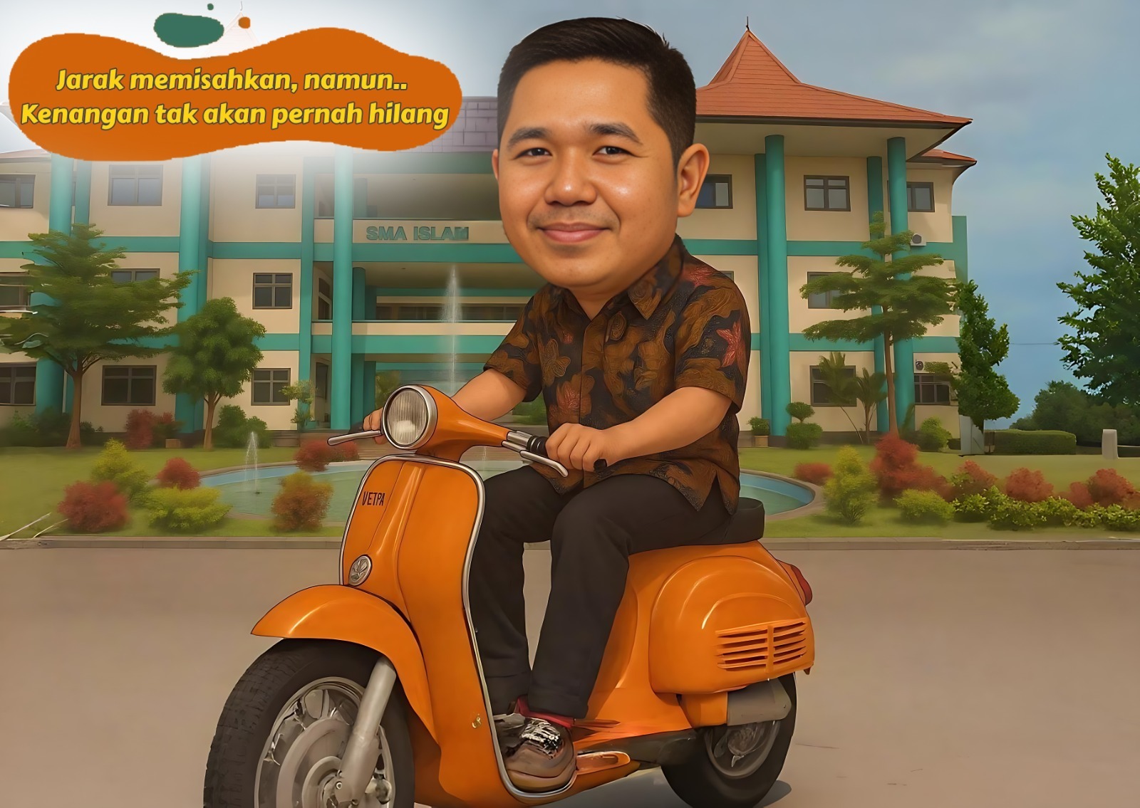 Karikatur Kenangan Sekolah — Vespa — portofolio Vydi Studio