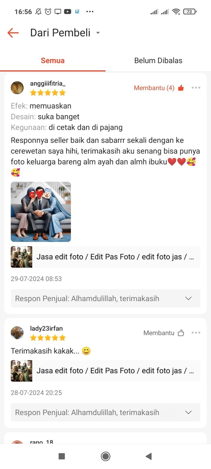 Ulasan Shopee — Feed ulasan #3