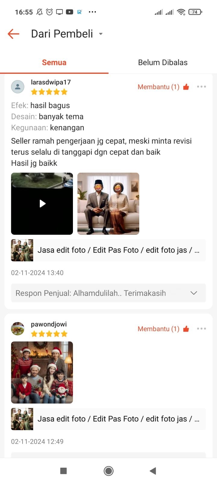 Ulasan Shopee — Feed ulasan #4